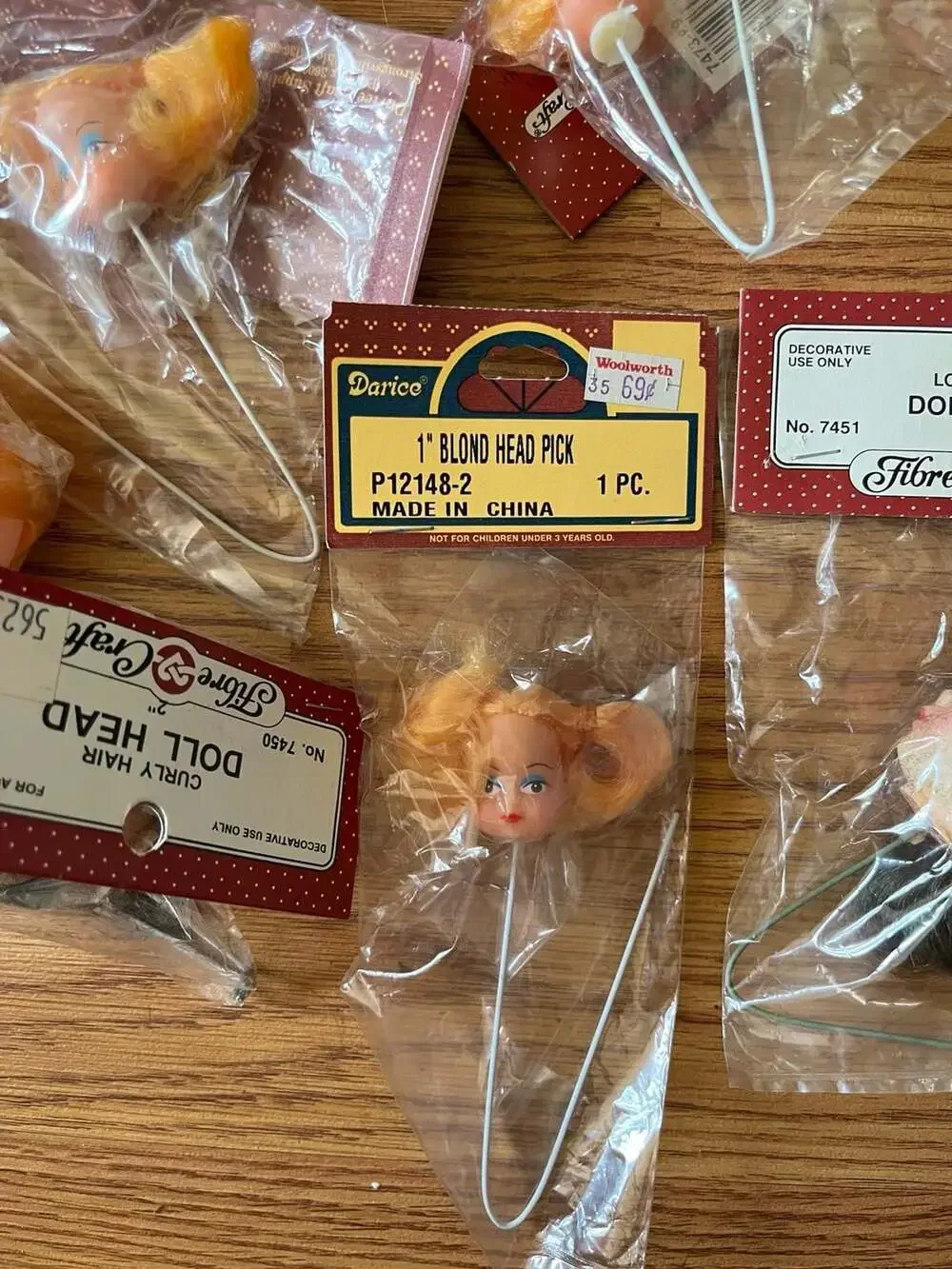 Fibre Craft And Darice Vintage Doll Heads Lot